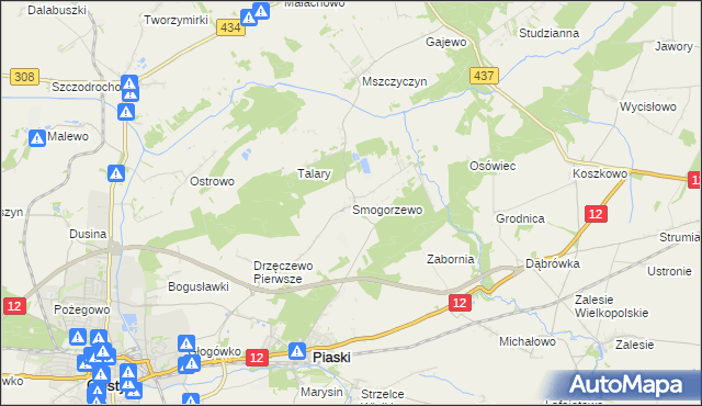 mapa Smogorzewo gmina Piaski, Smogorzewo gmina Piaski na mapie Targeo