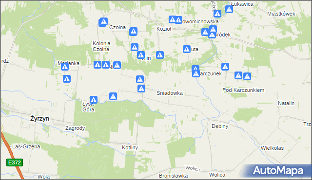 mapa Śniadówka, Śniadówka na mapie Targeo