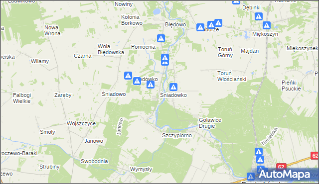mapa Śniadówko, Śniadówko na mapie Targeo