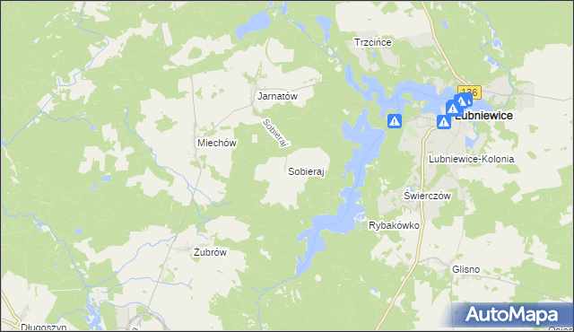 mapa Sobieraj, Sobieraj na mapie Targeo