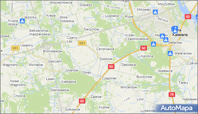 mapa Sobików, Sobików na mapie Targeo