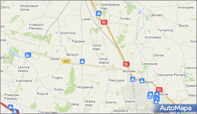 mapa Solca Wielka, Solca Wielka na mapie Targeo