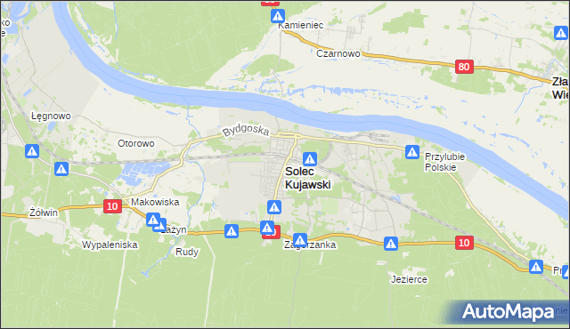 mapa Solec Kujawski, Solec Kujawski na mapie Targeo