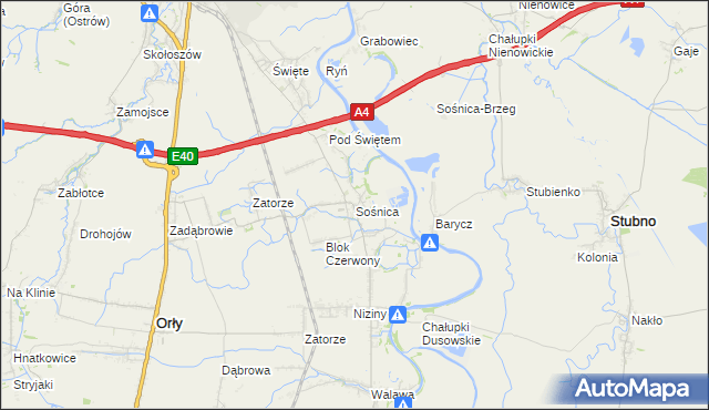 mapa Sośnica gmina Radymno, Sośnica gmina Radymno na mapie Targeo