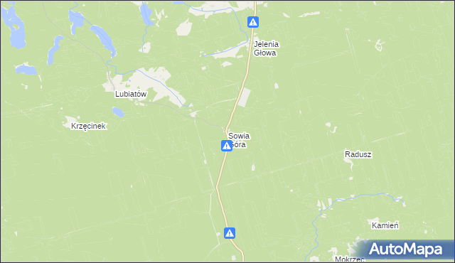 mapa Sowia Góra gmina Międzychód, Sowia Góra gmina Międzychód na mapie Targeo