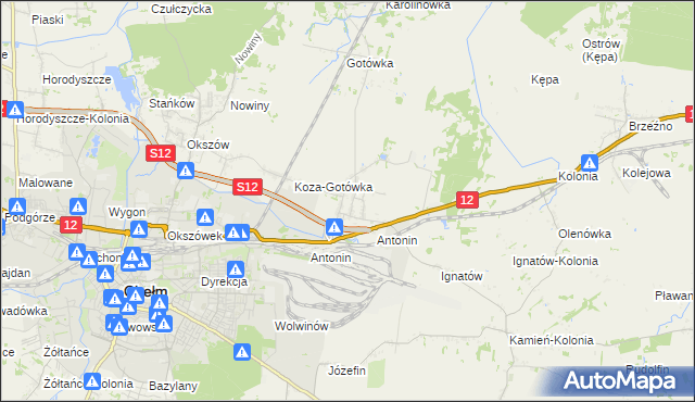 mapa Srebrzyszcze, Srebrzyszcze na mapie Targeo