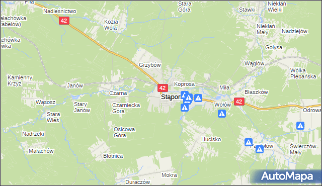 mapa Stąporków, Stąporków na mapie Targeo