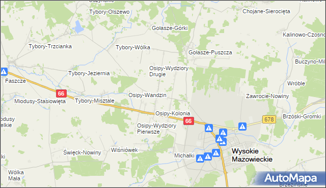 mapa Stare Osipy, Stare Osipy na mapie Targeo