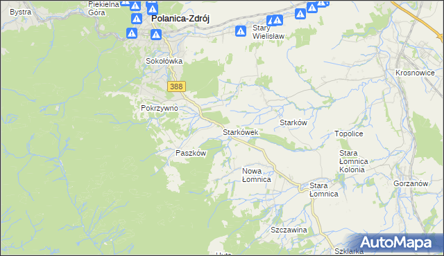 mapa Starkówek, Starkówek na mapie Targeo