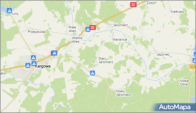 mapa Stary Jaromierz, Stary Jaromierz na mapie Targeo