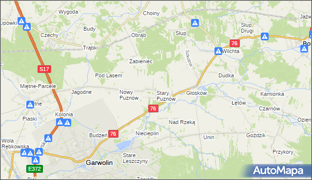 mapa Stary Puznów, Stary Puznów na mapie Targeo