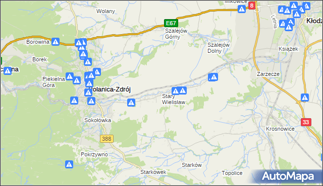 mapa Stary Wielisław, Stary Wielisław na mapie Targeo