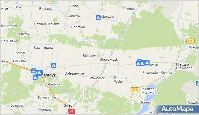 mapa Stawowiczki, Stawowiczki na mapie Targeo
