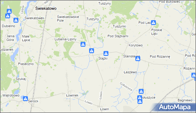 mapa Stążki gmina Świekatowo, Stążki gmina Świekatowo na mapie Targeo