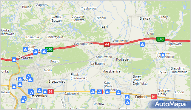 mapa Sterkowiec, Sterkowiec na mapie Targeo
