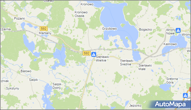 mapa Sterławki Wielkie, Sterławki Wielkie na mapie Targeo