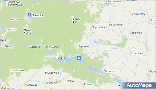 mapa Stęszewko, Stęszewko na mapie Targeo