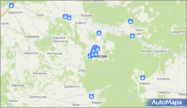 mapa Stoczek powiat węgrowski, Stoczek powiat węgrowski na mapie Targeo