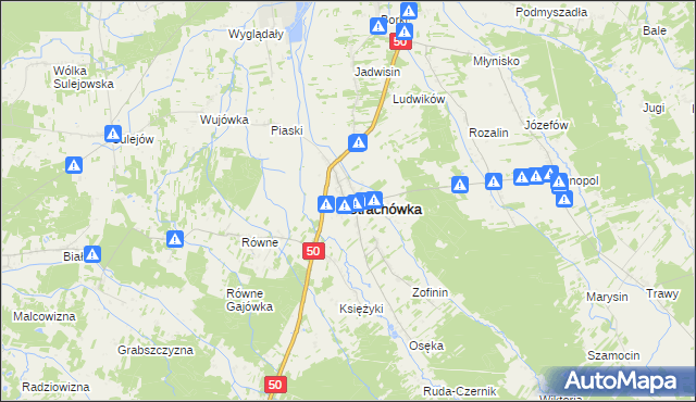 mapa Strachówka, Strachówka na mapie Targeo