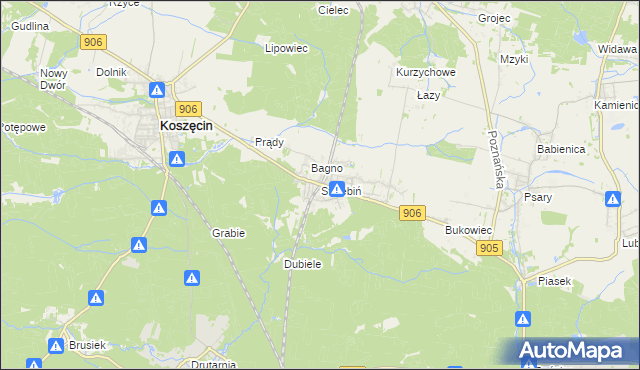 mapa Strzebiń, Strzebiń na mapie Targeo