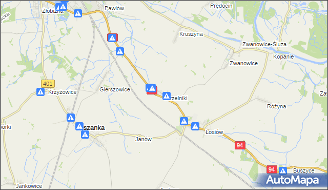 mapa Strzelniki gmina Lewin Brzeski, Strzelniki gmina Lewin Brzeski na mapie Targeo