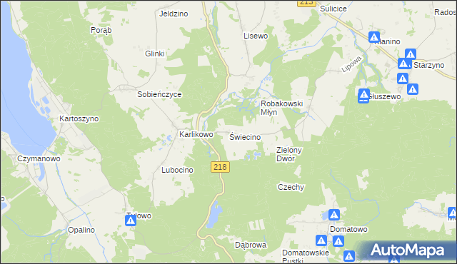 mapa Świecino, Świecino na mapie Targeo