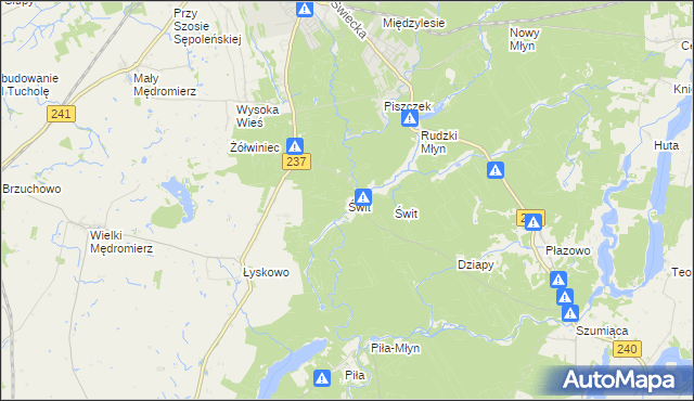 mapa Świt gmina Gostycyn, Świt gmina Gostycyn na mapie Targeo