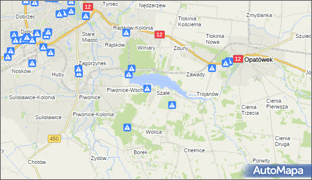 mapa Szałe, Szałe na mapie Targeo