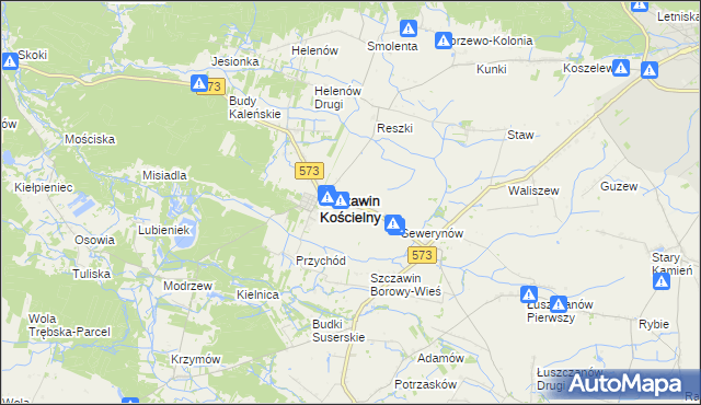 mapa Szczawinek, Szczawinek na mapie Targeo