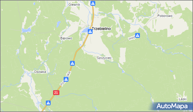 mapa Szczyciec, Szczyciec na mapie Targeo