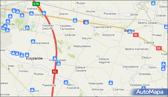 mapa Szewce-Walentyna, Szewce-Walentyna na mapie Targeo