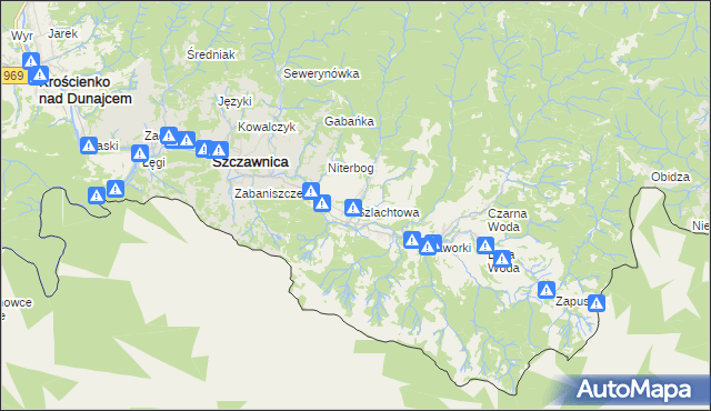 mapa Szlachtowa, Szlachtowa na mapie Targeo