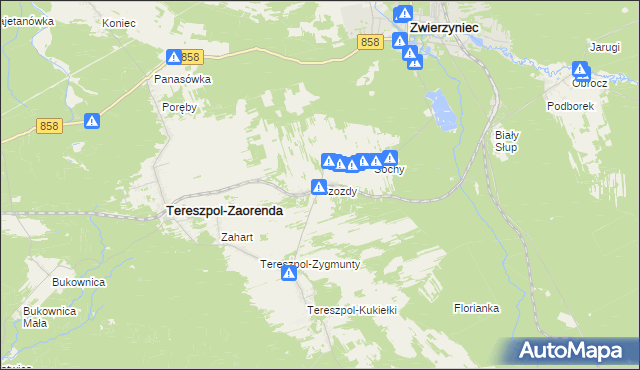 mapa Szozdy, Szozdy na mapie Targeo