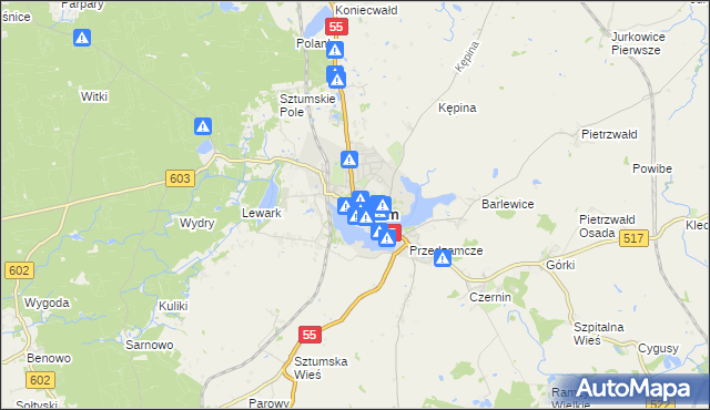 mapa Sztum, Sztum na mapie Targeo