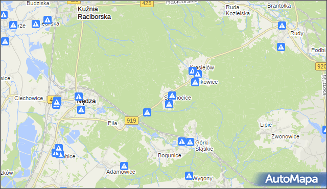 mapa Szymocice, Szymocice na mapie Targeo