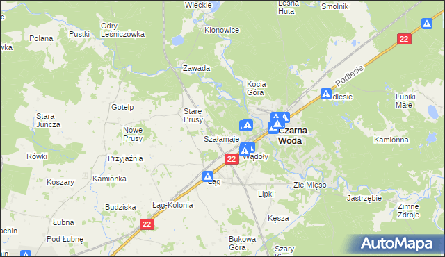 mapa Szyszkowiec, Szyszkowiec na mapie Targeo