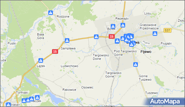 mapa Targowisko Dolne, Targowisko Dolne na mapie Targeo