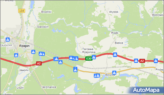 mapa Tarnawa Rzepińska, Tarnawa Rzepińska na mapie Targeo