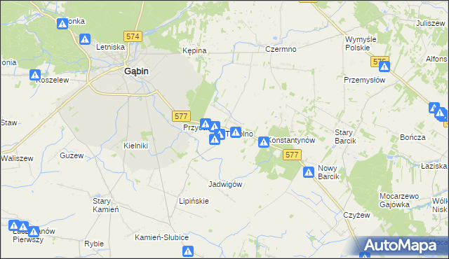 mapa Topólno, Topólno na mapie Targeo