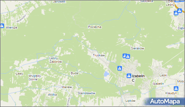 mapa Truskaw, Truskaw na mapie Targeo