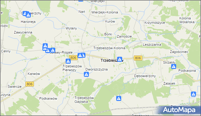 mapa Trzebieszów, Trzebieszów na mapie Targeo