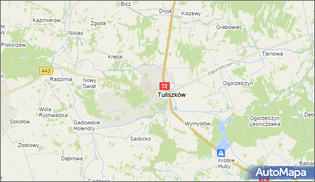 mapa Tuliszków, Tuliszków na mapie Targeo