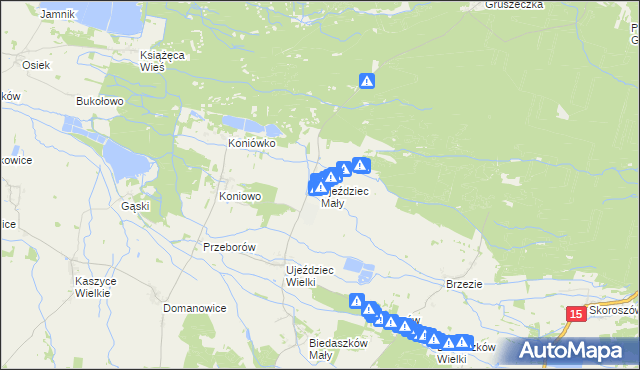 mapa Ujeździec Mały, Ujeździec Mały na mapie Targeo