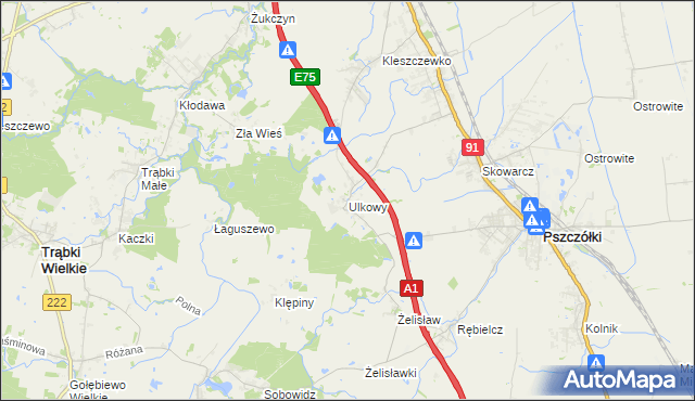 mapa Ulkowy, Ulkowy na mapie Targeo