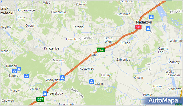 mapa Urzut, Urzut na mapie Targeo