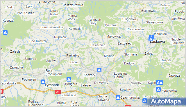 mapa Walowa Góra, Walowa Góra na mapie Targeo