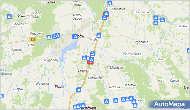 mapa Warmiaki, Warmiaki na mapie Targeo