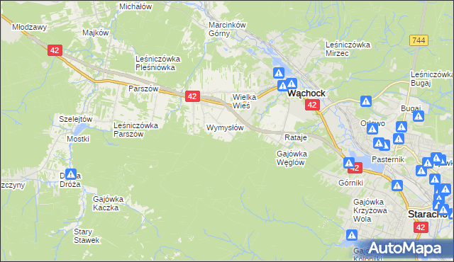 mapa Węglów, Węglów na mapie Targeo