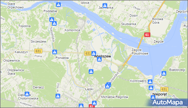 mapa Wieliszew, Wieliszew na mapie Targeo