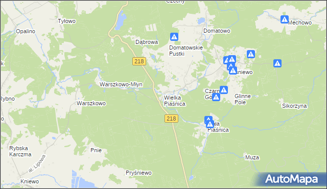 mapa Wielka Piaśnica, Wielka Piaśnica na mapie Targeo